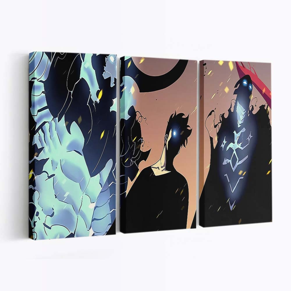 Solo Leveling Battle - Anime Leinwandbild - Wanddeko solo leveling wallpaper 4k battle