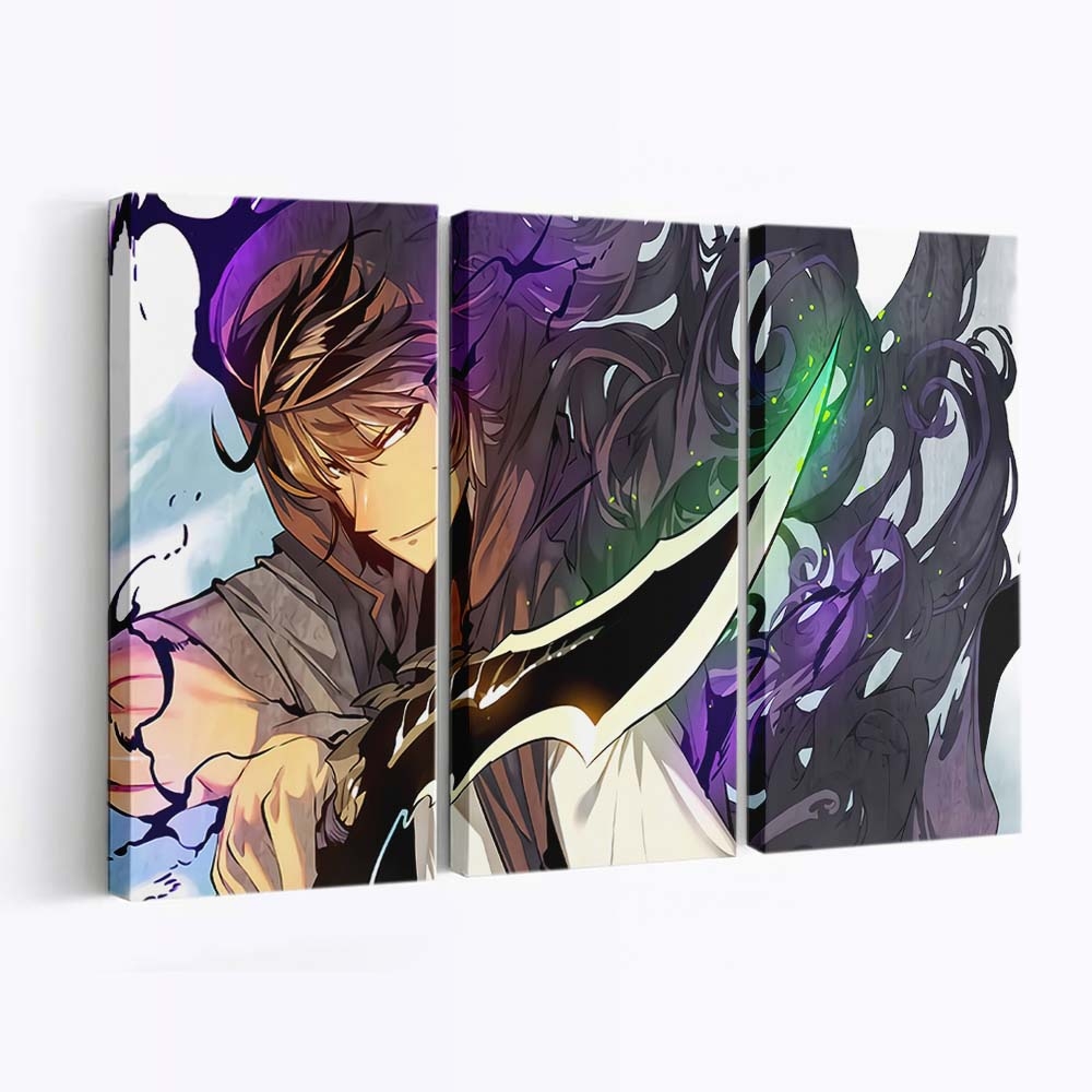 Sung Jinwoo Dagger Solo Leveling 457 - Anime Leinwandbild - Wanddeko sung jinwoo dagger solo leveling 457@0@e