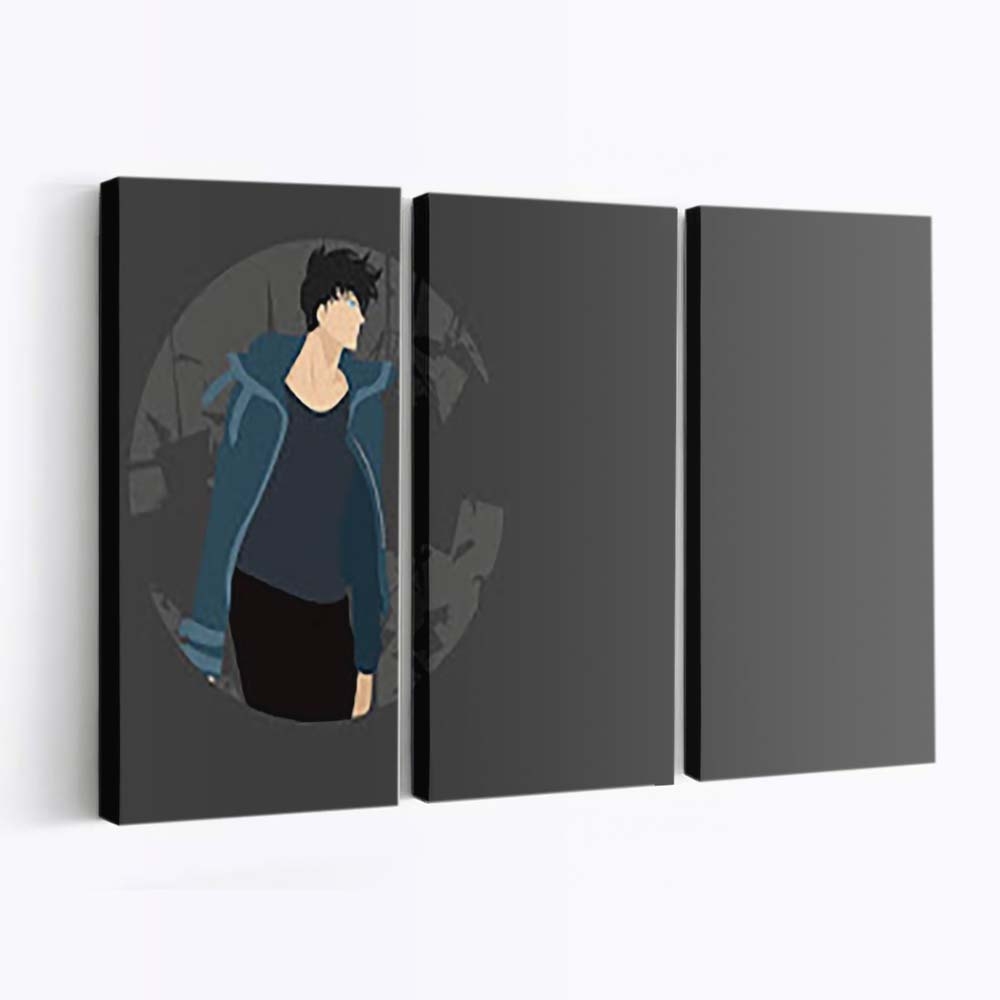 Solo Leveling Sung Jin Woo Minimalist 42352 - Anime Leinwandbild - Wanddeko th solo leveling sung jin woo minimalist uhdpapercom 4k 42352 wpthumbnail