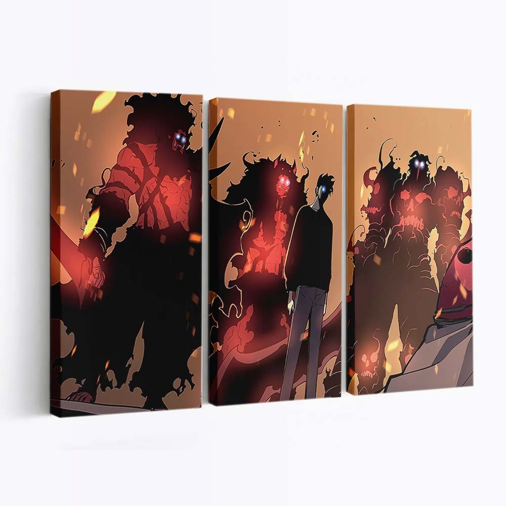 Guy Demons Sung Jin Woo - Anime Leinwandbild - Wanddeko wallpaper guy demons sung jin woo