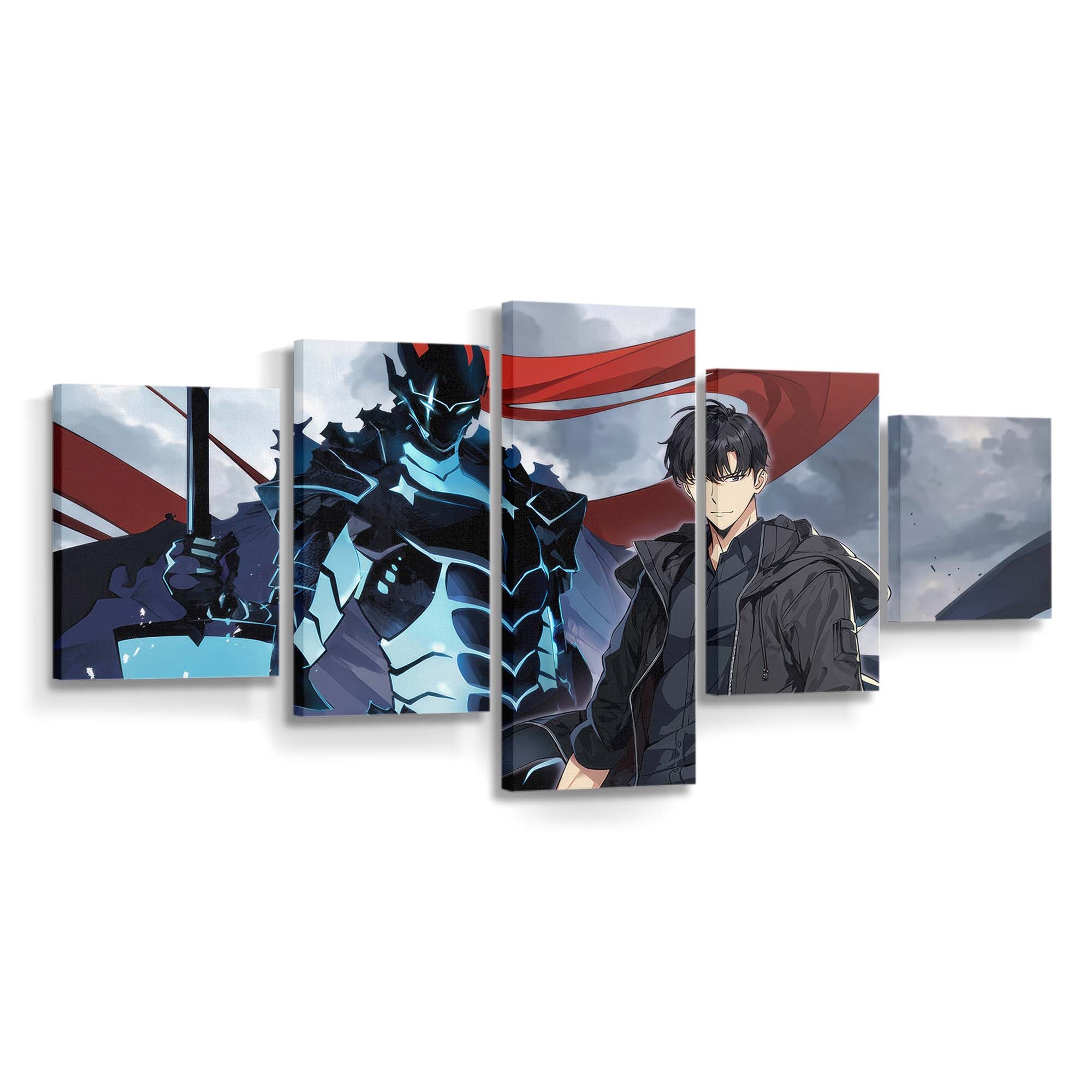 Solo Leveling Jinwoo Igris Shadow 257 - Anime Leinwandbild - Wanddeko solo leveling jinwoo igris shadow 257@5@e