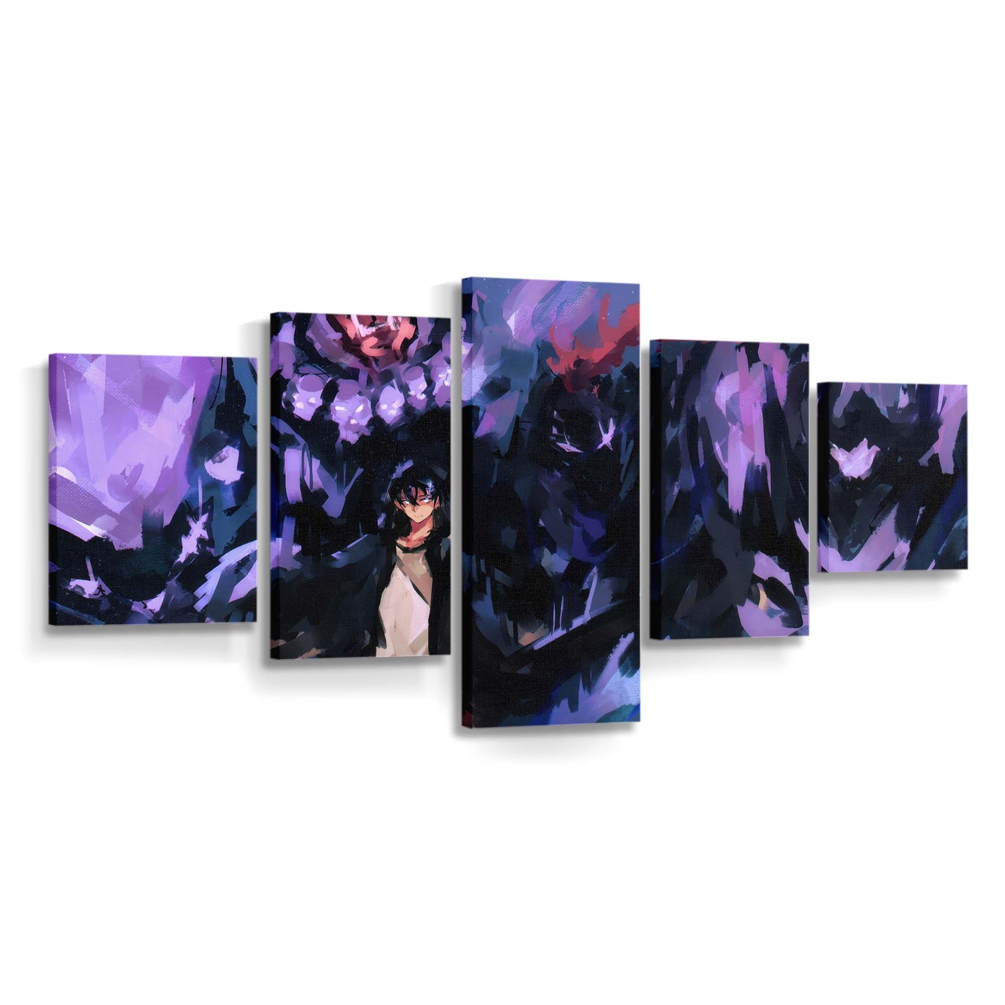 Solo Leveling Sung Jin Woo Shadow Summon 23 - Anime Leinwandbild - Wanddeko solo leveling sung jin woo shadow summon 203@5@d