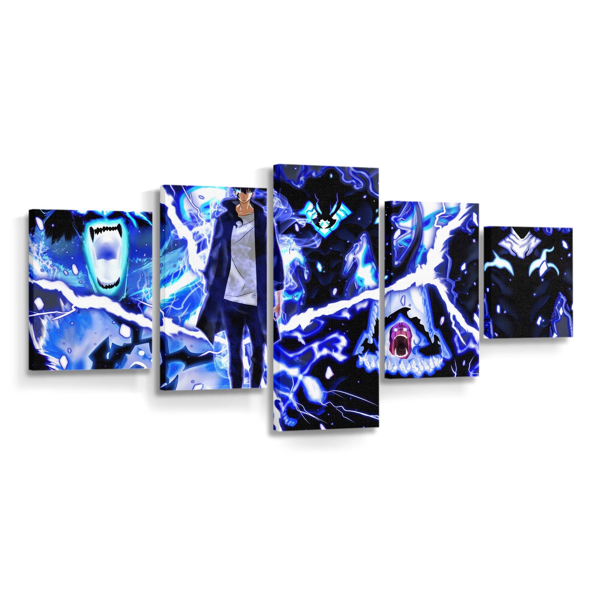 Solo Leveling Sung Jin Woo Shadow Summons 24 - Anime Leinwandbild - Wanddeko solo leveling sung jin woo shadow summons 204@5@d