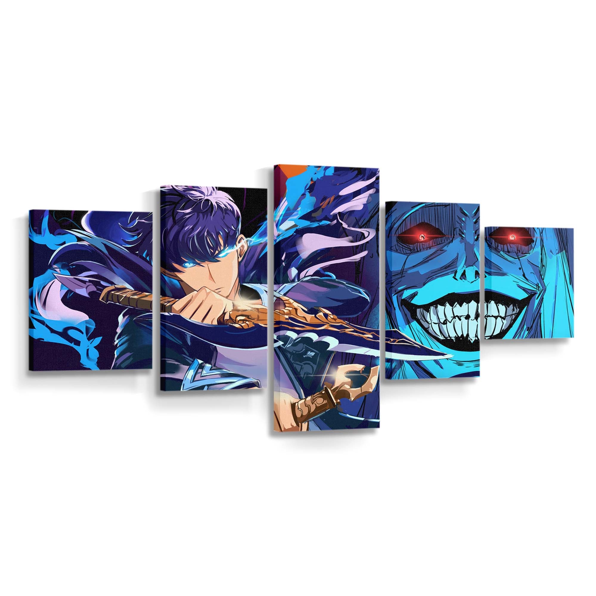 Solo Leveling Sung Jin Woo Statue Of God 166 - Anime Leinwandbild - Wanddeko solo leveling sung jin woo statue of god 166@5@d