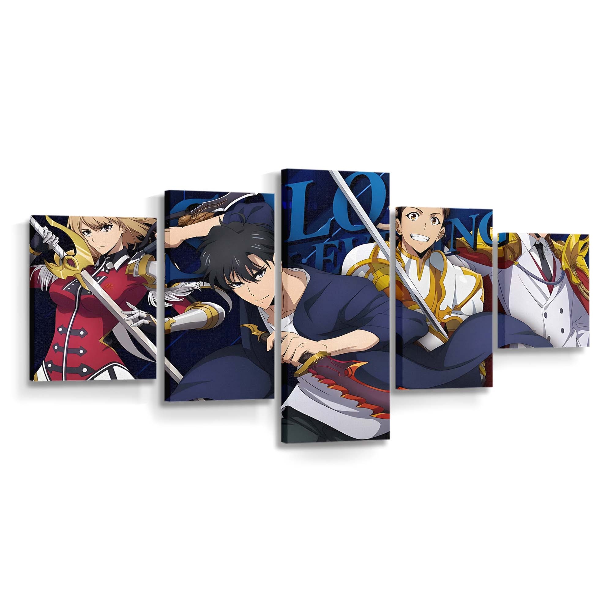 Solo Leveling Sung Jinwoo Cha Hae In 214 - Anime Leinwandbild - Wanddeko solo leveling sung jinwoo cha hae in 214@5@d