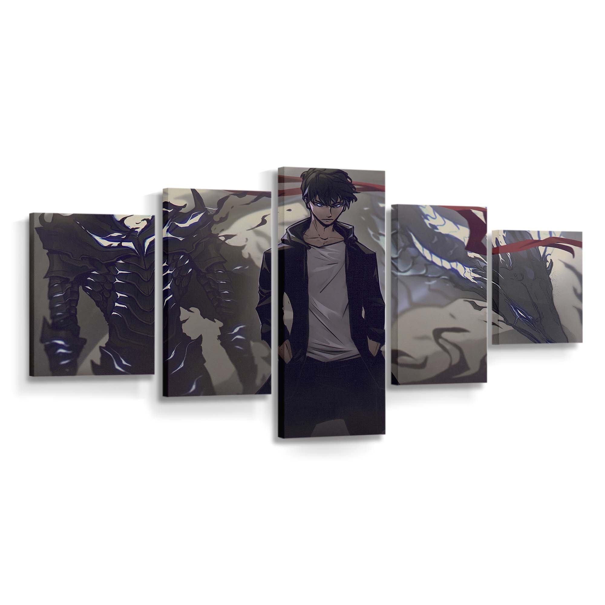 Solo Leveling Sung Jinwoo Shadows Art 522 - Anime Leinwandbild - Wanddeko solo leveling sung jinwoo shadows art 522@0@e