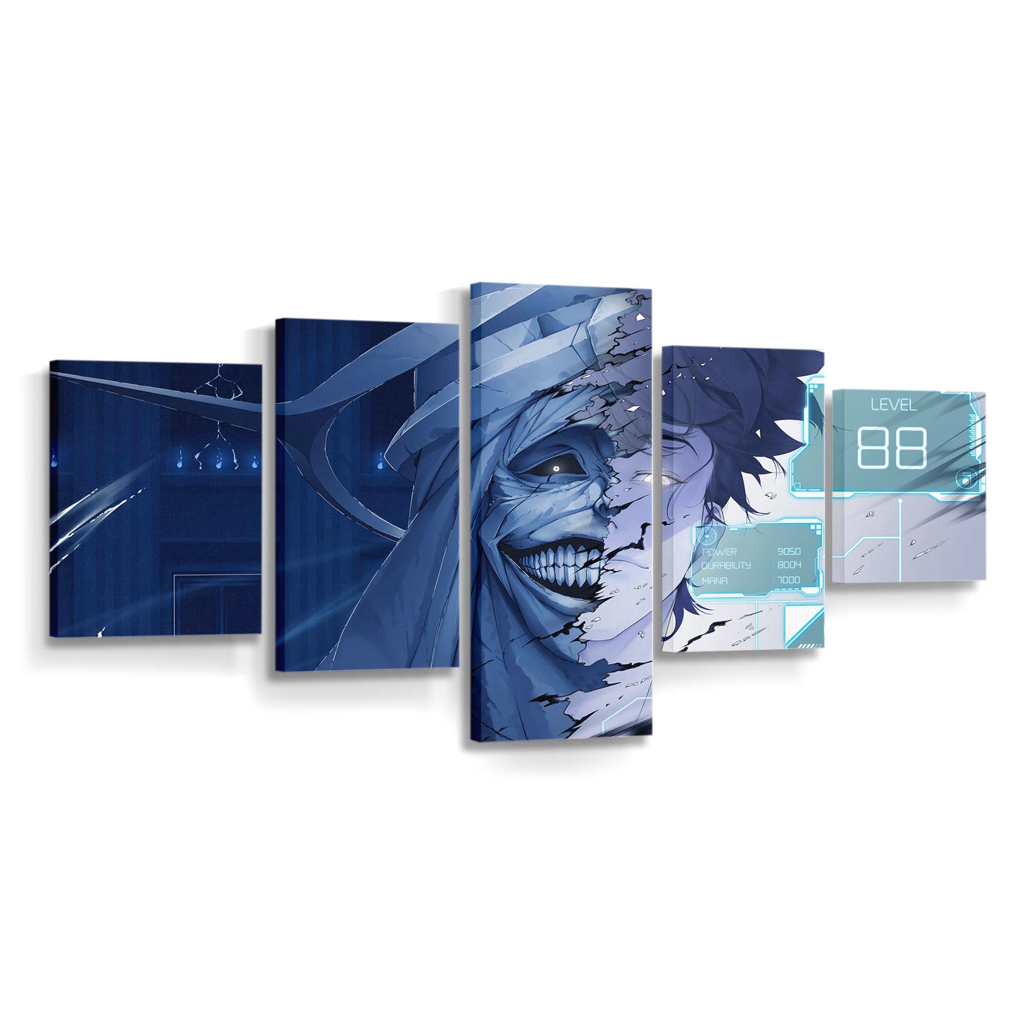 Solo Leveling Sung Jinwoo Statue Of God 142 - Anime Leinwandbild - Wanddeko solo leveling sung jinwoo statue of god 142@2@b