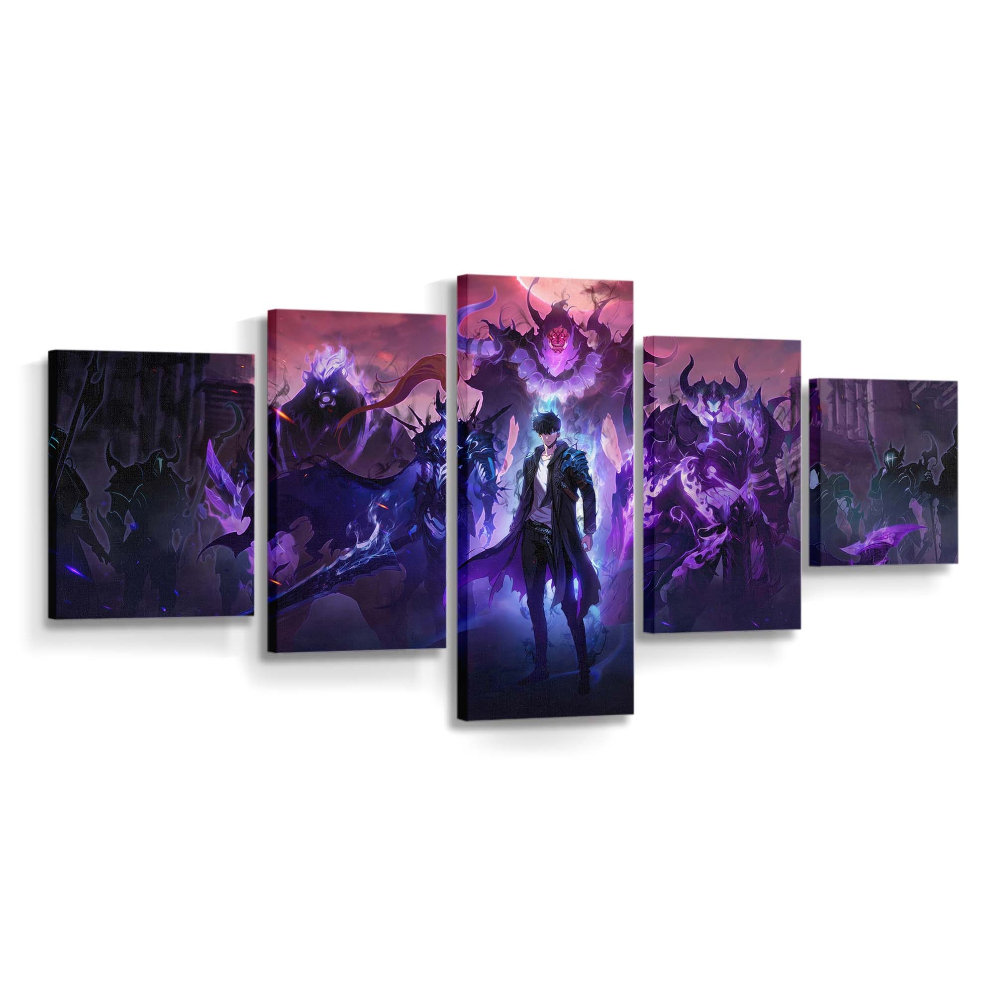 Sung Jinwoo Shadow Summon Solo Leveling Arise 243 - Anime Leinwandbild - Wanddeko sung jinwoo shadow summon solo leveling arise 243@5@b