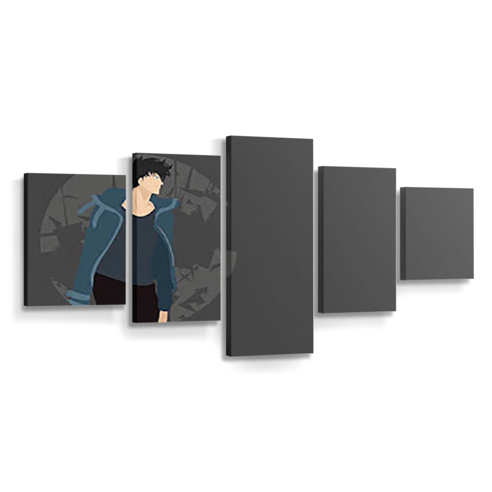 Solo Leveling Sung Jin Woo Minimalist 42352 - Anime Leinwandbild - Wanddeko th solo leveling sung jin woo minimalist uhdpapercom 4k 42352 wpthumbnail