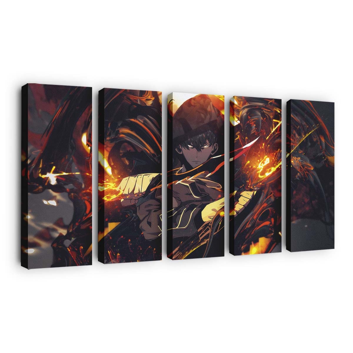 Epic Sung Jin Woo Solo - Anime Leinwandbild - Wanddeko epic sung jin woo 4k ultra hd solo