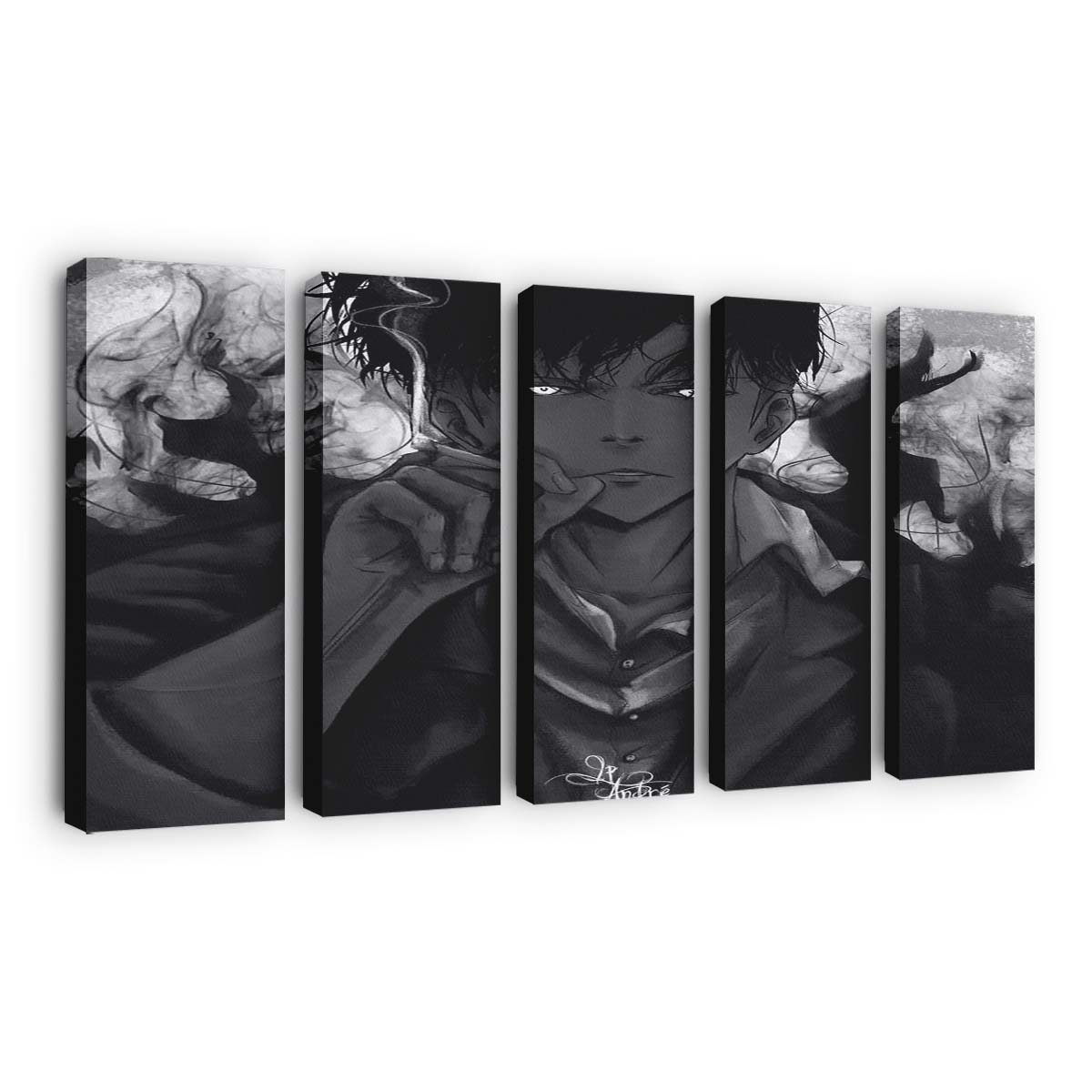 Smoking Sung Jin Woo - Anime Leinwandbild - Wanddeko smoking sung jin woo wallpaper