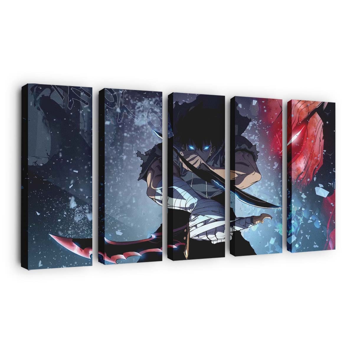 Solo Leveling 8 - Anime Leinwandbild - Wanddeko solo leveling background wallpaper