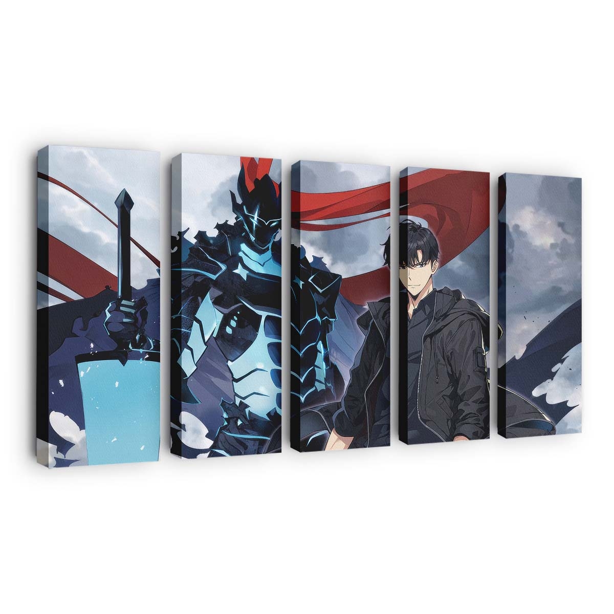 Solo Leveling Jinwoo Igris Shadow 257 - Anime Leinwandbild - Wanddeko solo leveling jinwoo igris shadow 257@5@e