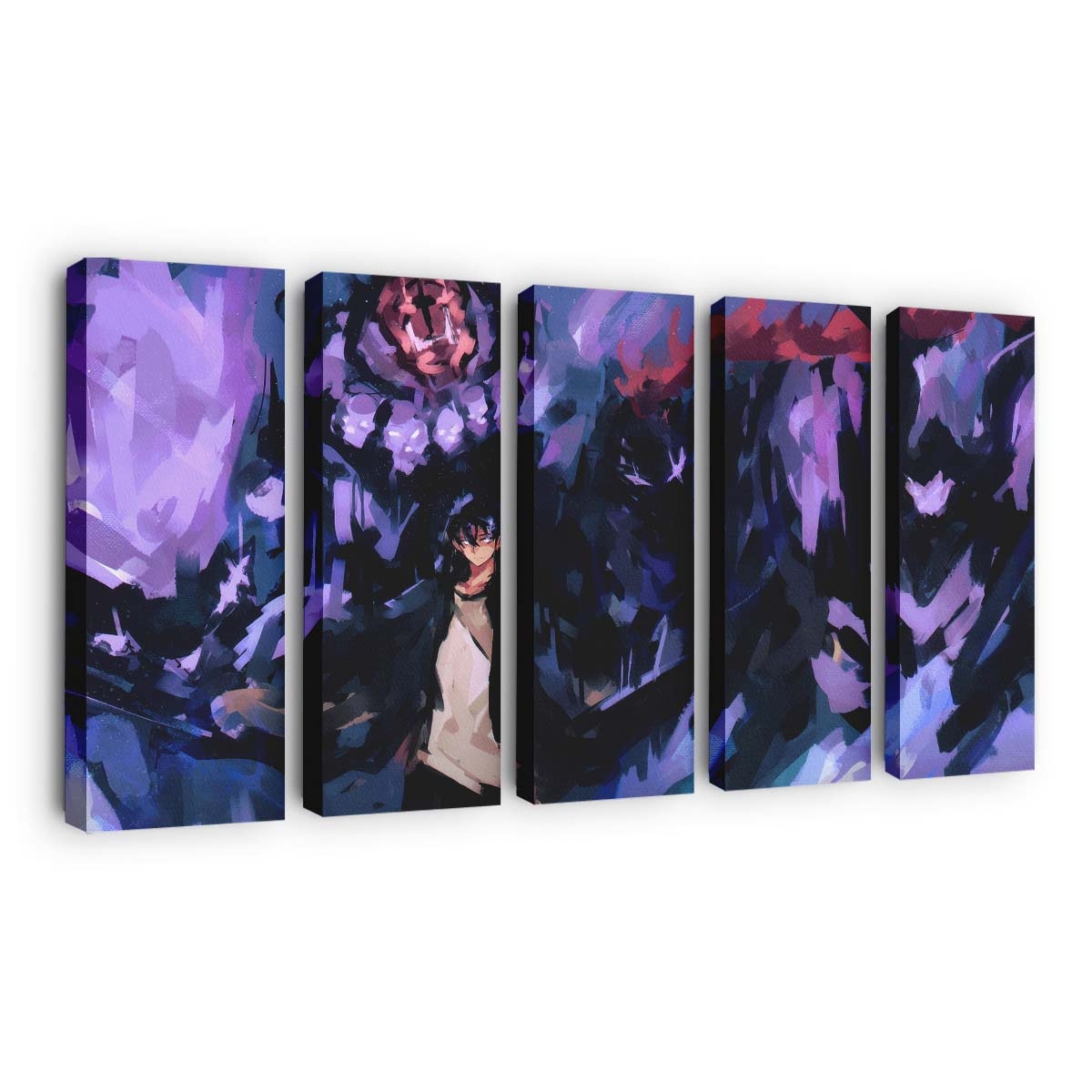 Solo Leveling Sung Jin Woo Shadow Summon 23 - Anime Leinwandbild - Wanddeko solo leveling sung jin woo shadow summon 203@5@d