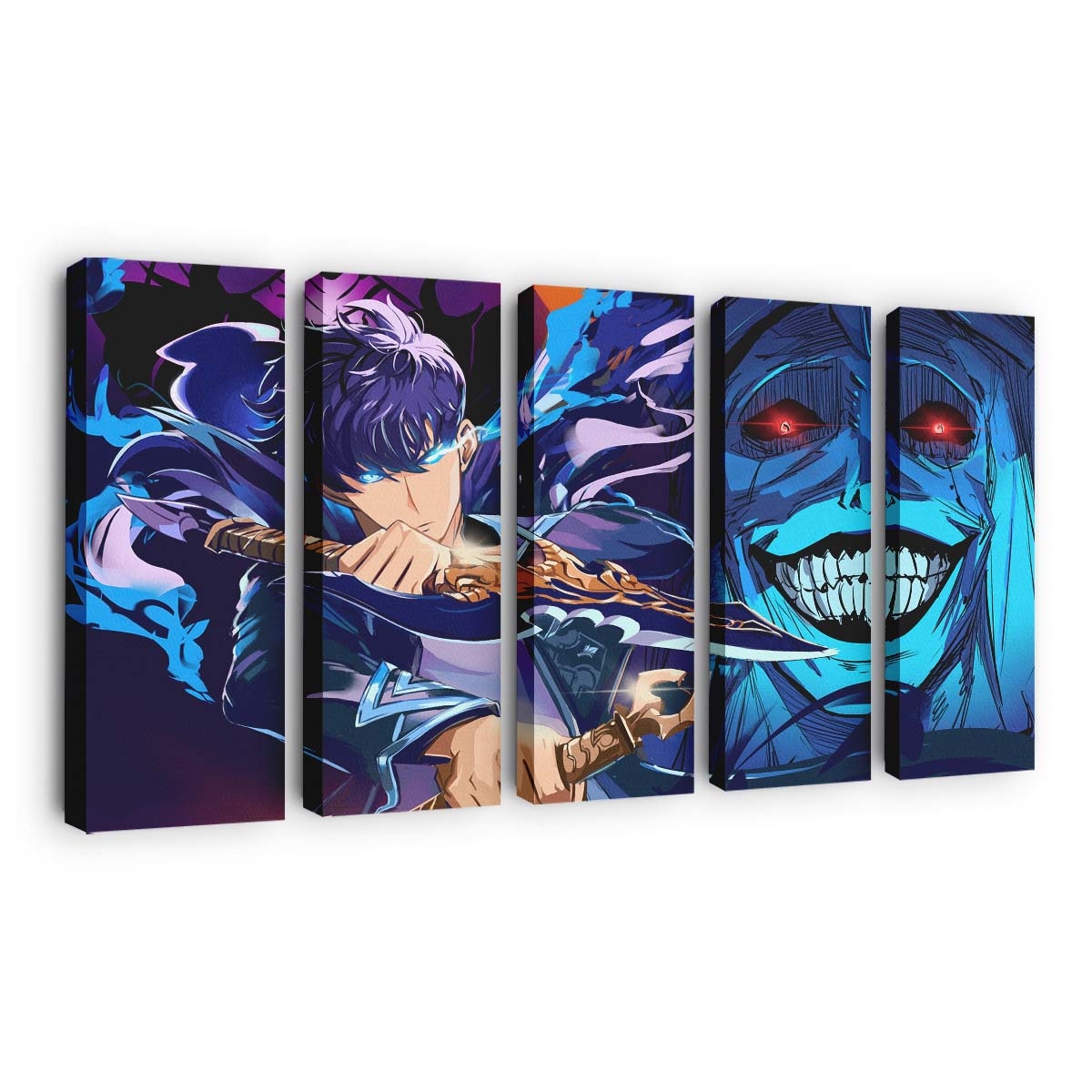 Solo Leveling Sung Jin Woo Statue Of God 166 - Anime Leinwandbild - Wanddeko solo leveling sung jin woo statue of god 166@5@d