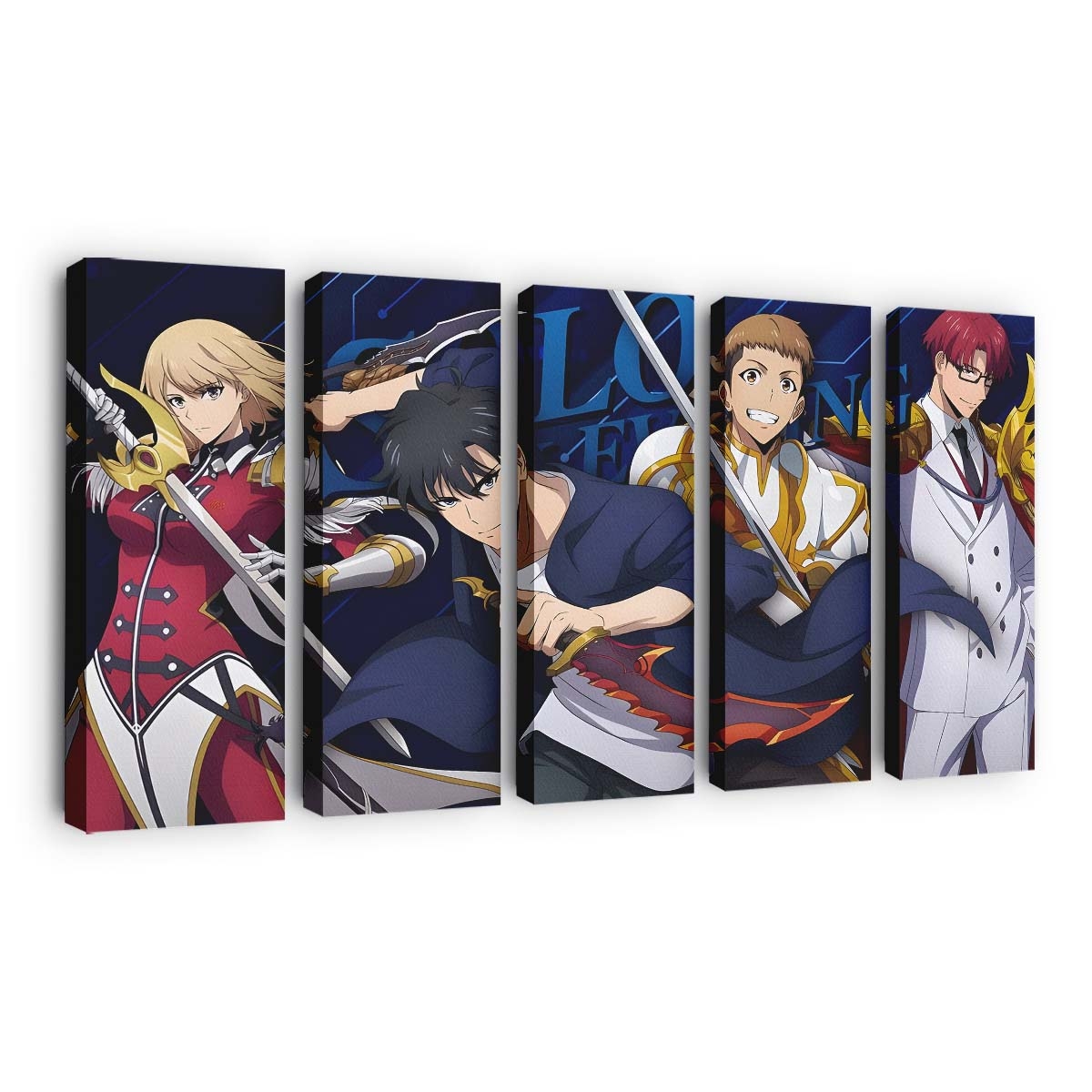 Solo Leveling Sung Jinwoo Cha Hae In 214 - Anime Leinwandbild - Wanddeko solo leveling sung jinwoo cha hae in 214@5@d