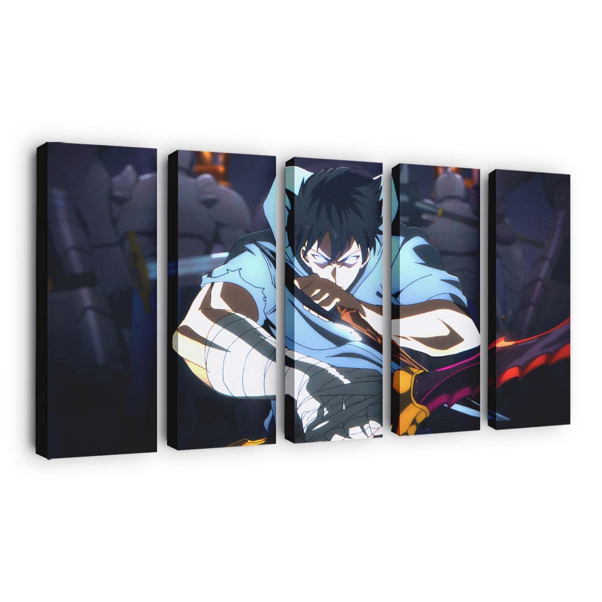 Solo Leveling Sung Jinwoo Dagger 24 - Anime Leinwandbild - Wanddeko solo leveling sung jinwoo dagger 240@5@b