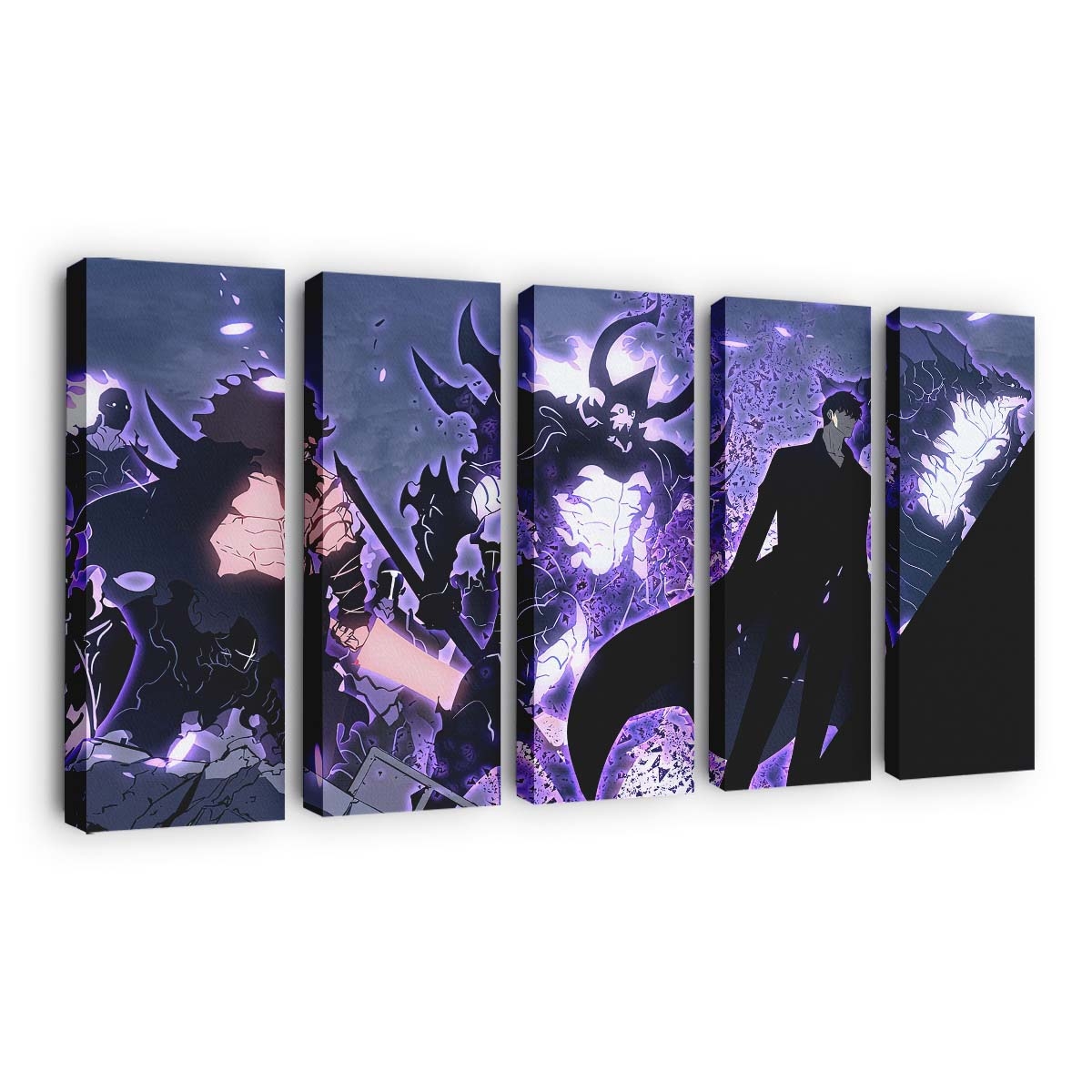 Solo Leveling Sung Jinwoo Shadows 451 - Anime Leinwandbild - Wanddeko solo leveling sung jinwoo shadows 451@0@e