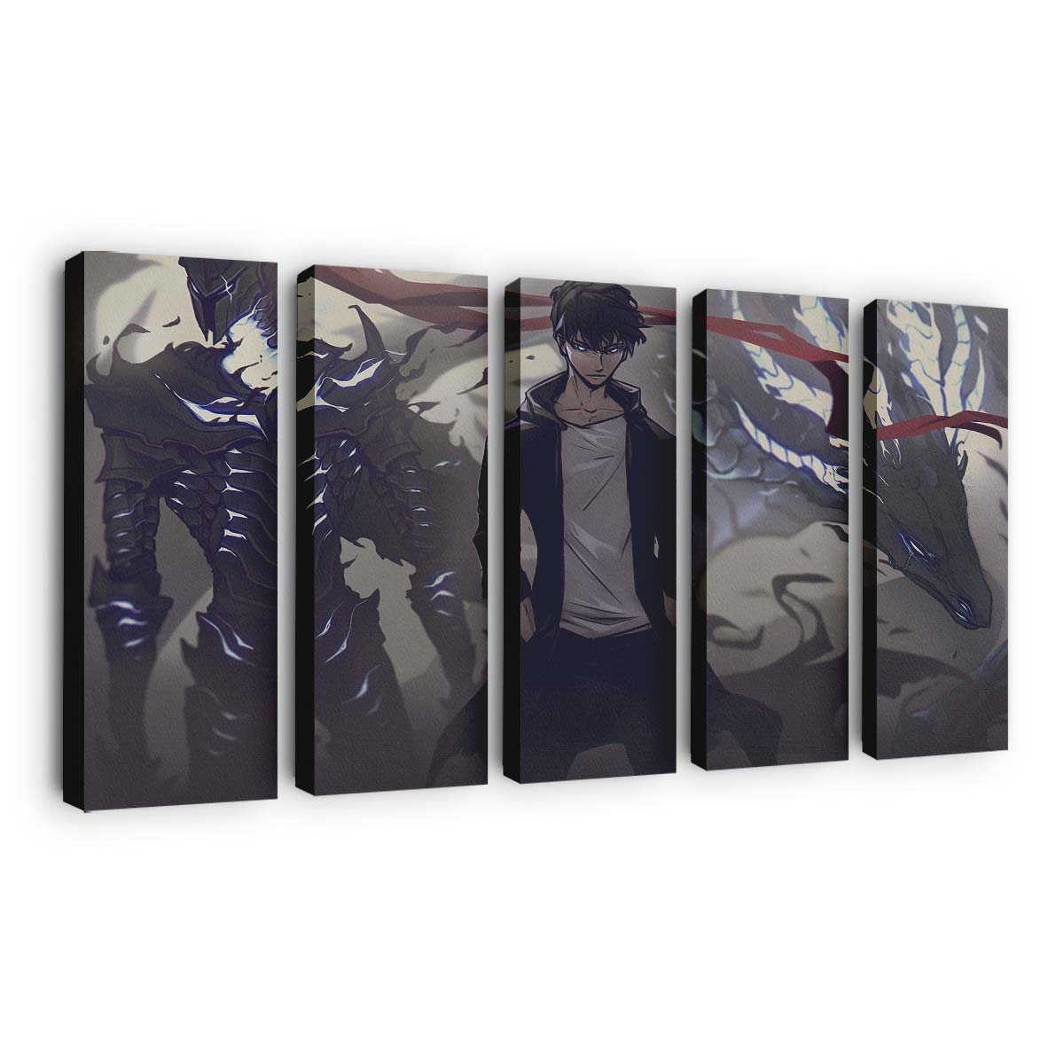 Solo Leveling Sung Jinwoo Shadows Art 522 - Anime Leinwandbild - Wanddeko solo leveling sung jinwoo shadows art 522@0@e