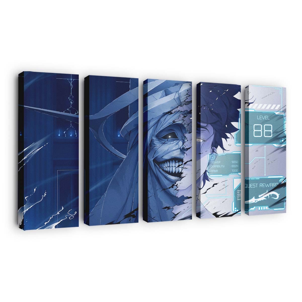 Solo Leveling Sung Jinwoo Statue Of God 142 - Anime Leinwandbild - Wanddeko solo leveling sung jinwoo statue of god 142@2@b