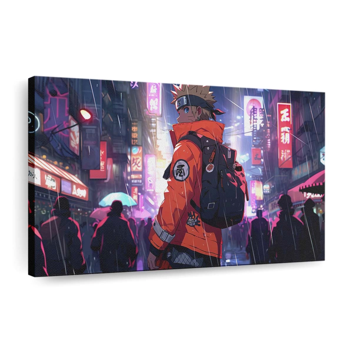 cyberpunk naruto rainy street live wallpaper