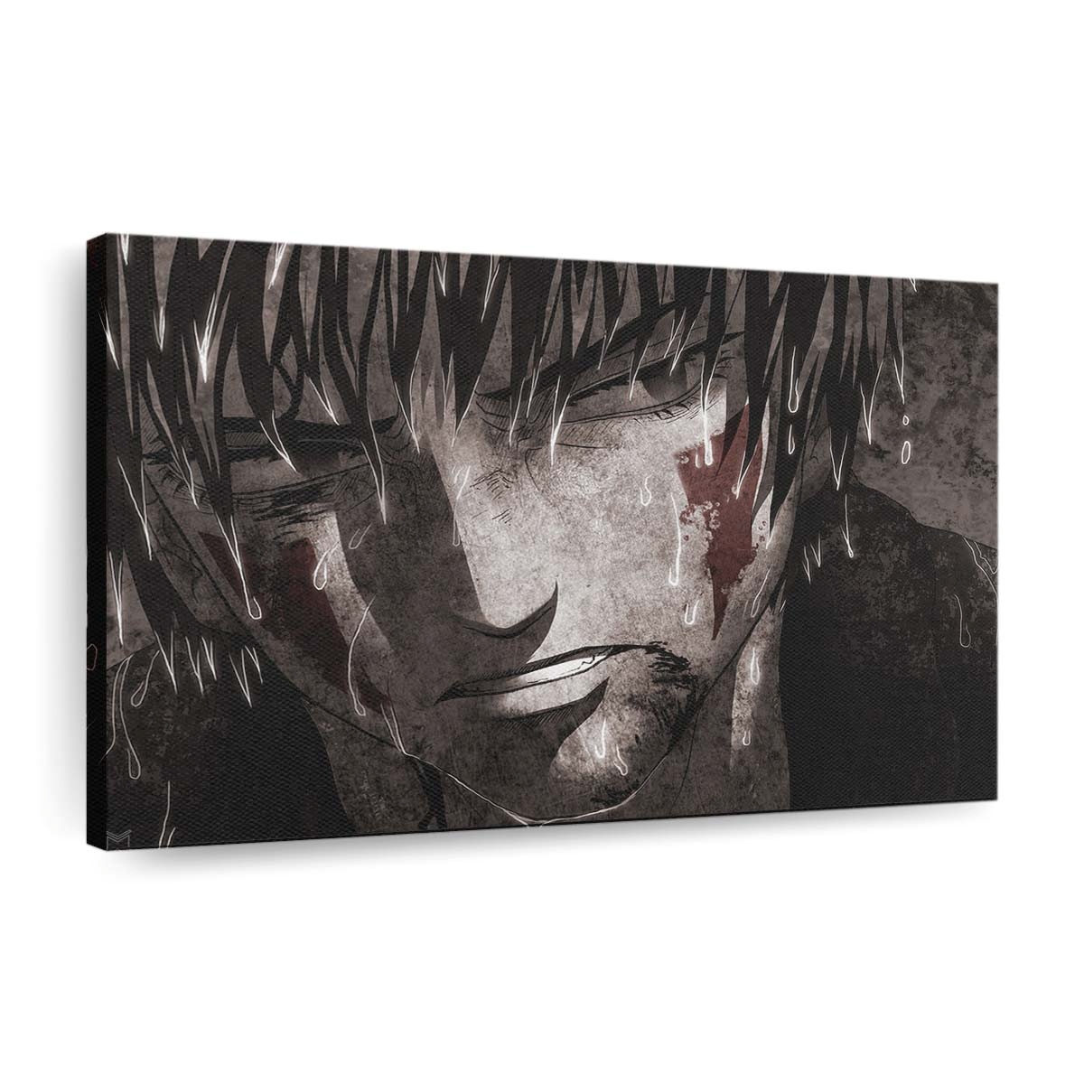 Anime Naruto Shippuuden Black Monochrome Inuzuka Kiba Art - Anime Wandbild - Leinwandbild 5 animenaruto shippuudenblackmonochromeinuzuka kibaart