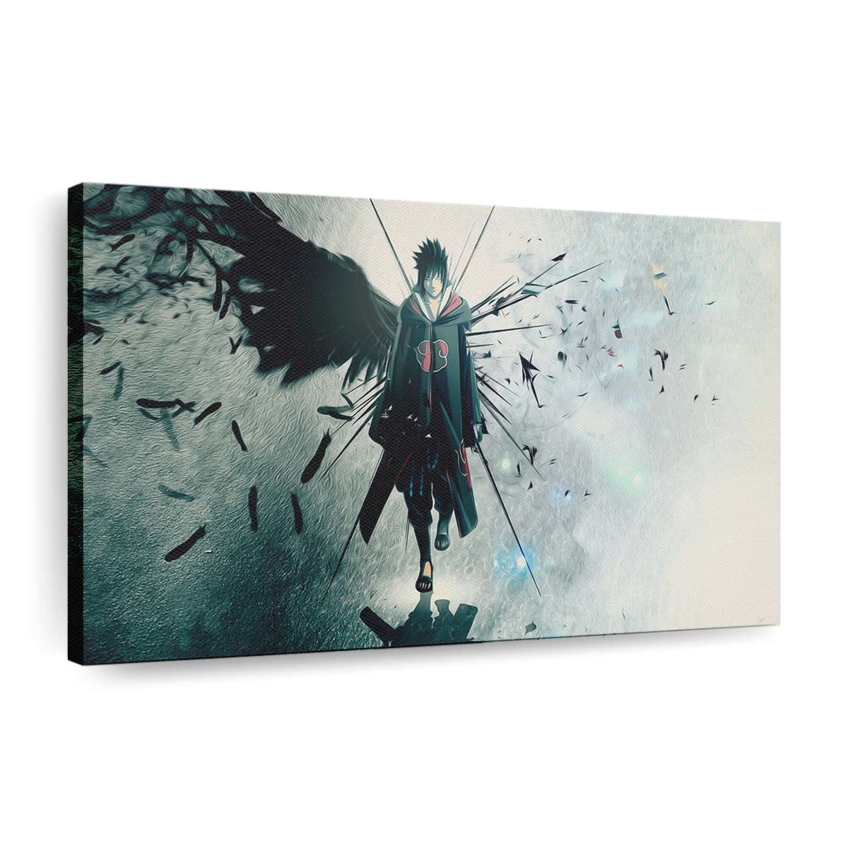 Anime Boys Wings Artwork Feathers - Anime Wandbild - Leinwandbild 4 illustrationanimeanime boyswingsartworkfeathers