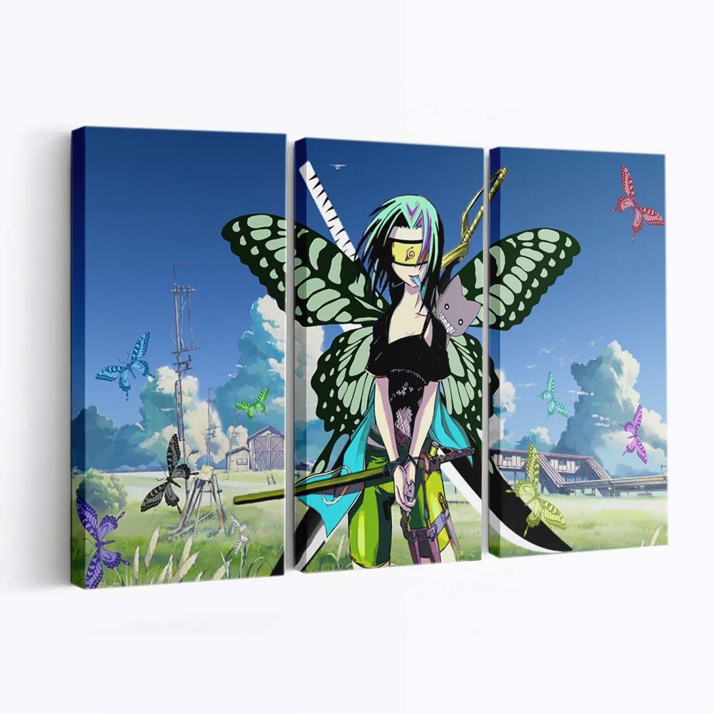 Animal Azumanga Bleach Busou Butterfly - Anime Wandbild - Leinwandbild 1920x1080