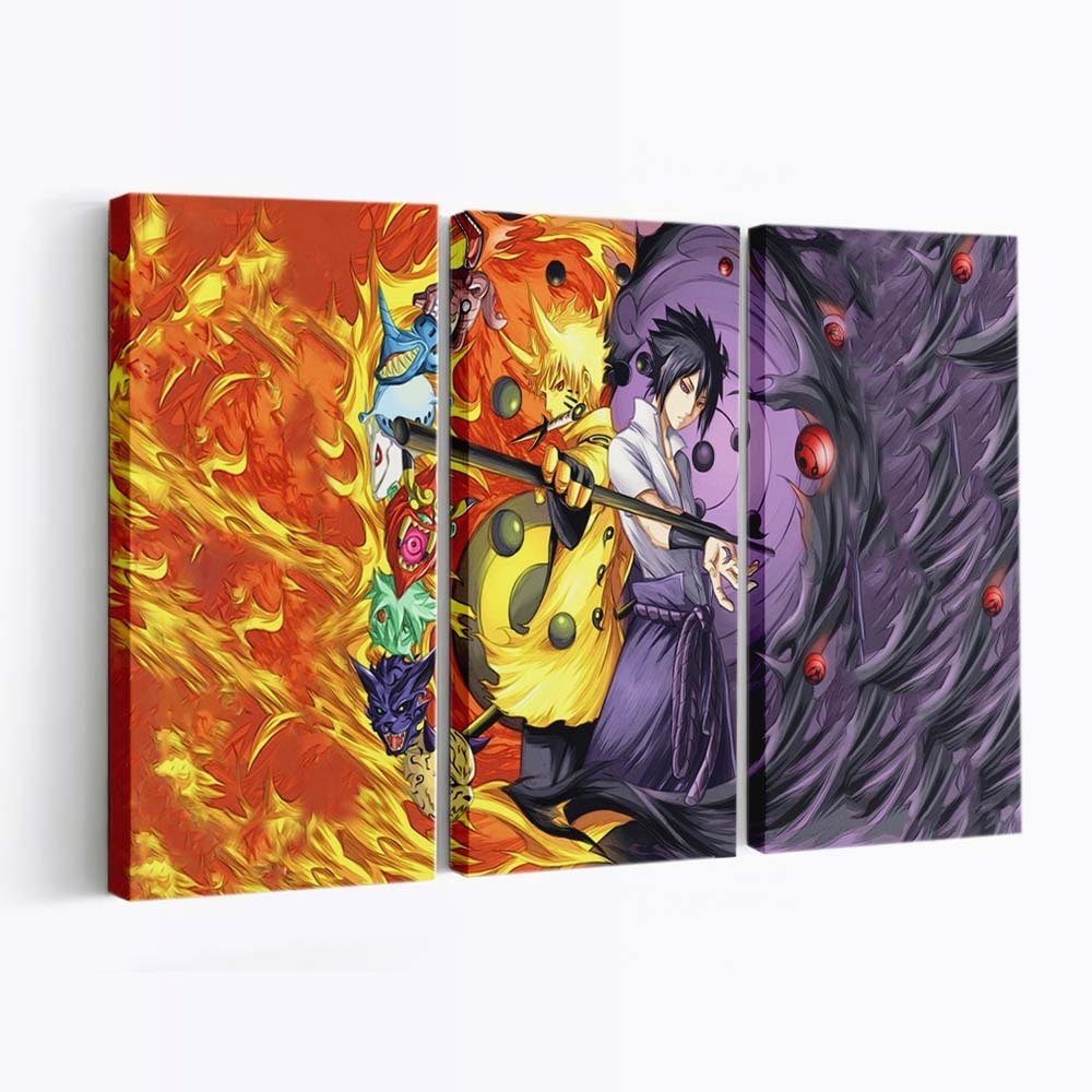 Anime Boys Naruto Shippuuden Bijuu Fire Manga - Anime Wandbild - Leinwandbild 1920x1080 pxanime boysnaruto shippuudenbijuufiremanga