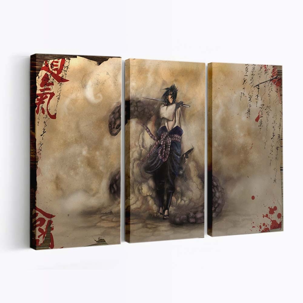 Anime Naruto Shippuuden Orochimaru Paper Uchiha Sasuke - Anime Wandbild - Leinwandbild 1920x1200 pxanimenaruto shippuudenorochimarupaperuchiha sasuke