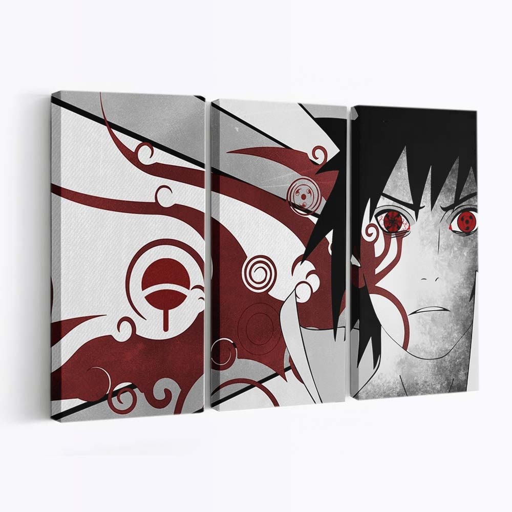 Anime Naruto Shippuuden Selective Coloring Sharingan Uchiha Sasuke - Anime Wandbild - Leinwandbild 1920x1200 pxanimenaruto shippuudenselective coloringsharinganuchiha sasuke