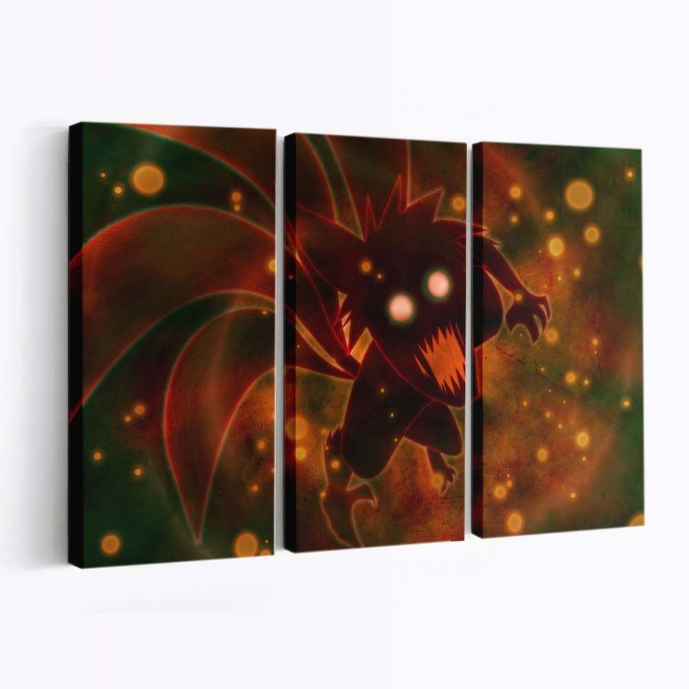 Artwork Jinchuuriki Kyuubi Naruto Shippuden - Anime Wandbild - Leinwandbild 1920x1200