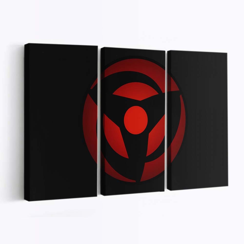 Naruto Sharingan Shippuden Vector - Anime Wandbild - Leinwandbild 1920x1200