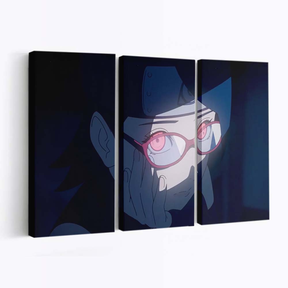 Anime Girls Anime Boruto Naruto Next Generations Uchiha Sarada - Anime Wandbild - Leinwandbild anime girlsanimeboruto naruto next generationsuchiha saradasarada uchiha