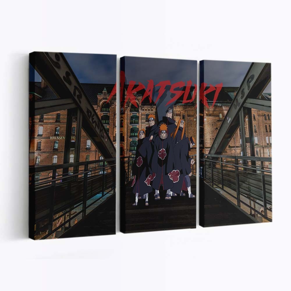 Anime Akatsuki Akatsuki Naruto Shippuuden - Anime Wandbild - Leinwandbild animeakatsukiakatsuki naruto shippuuden