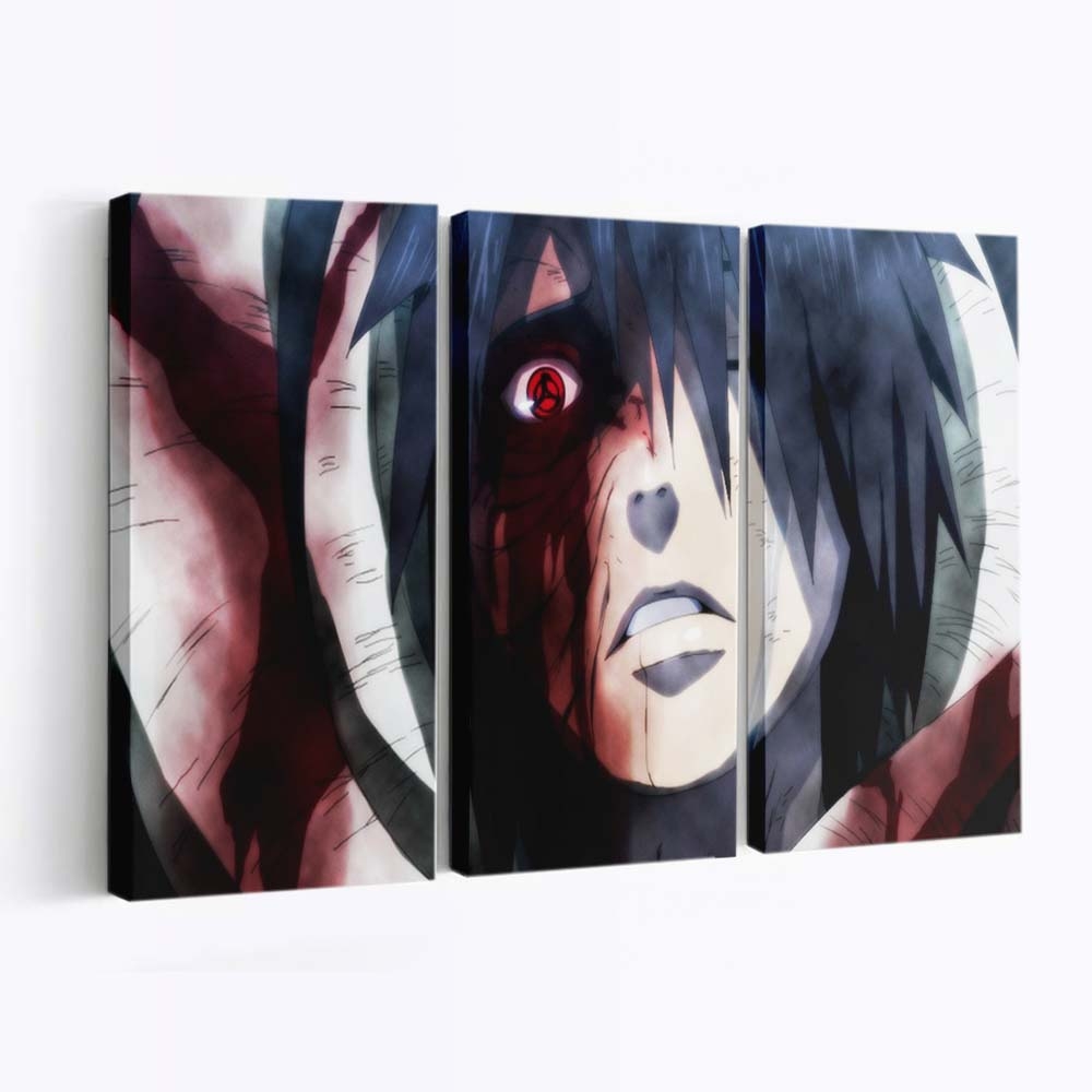 Anime Boys Naruto Shippuuden Sharingan Comics Uchiha Obito - Anime Wandbild - Leinwandbild animeanime boysnaruto shippuudensharingancomicsuchiha obito