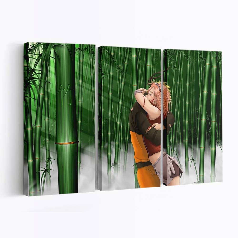 Anime Girls Manga Naruto Shippuuden Green Fashion - Anime Wandbild - Leinwandbild animeanime girlsmanganaruto shippuudengreenfashion