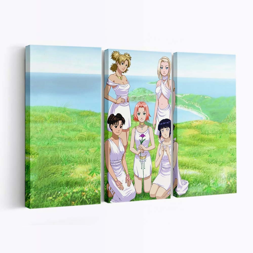 Anime Girls Manga Naruto Shippuuden Haruno Sakura Hyuuga Hinata - Anime Wandbild - Leinwandbild animeanime girlsmanganaruto shippuudenharuno sakurahyuuga hinata