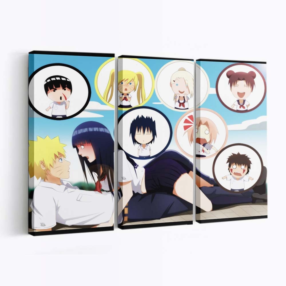 Anime Girls Naruto Shippuuden Artwork Cartoon Black Hair - Anime Wandbild - Leinwandbild animeanime girlsnaruto shippuudenartworkcartoonblack hair