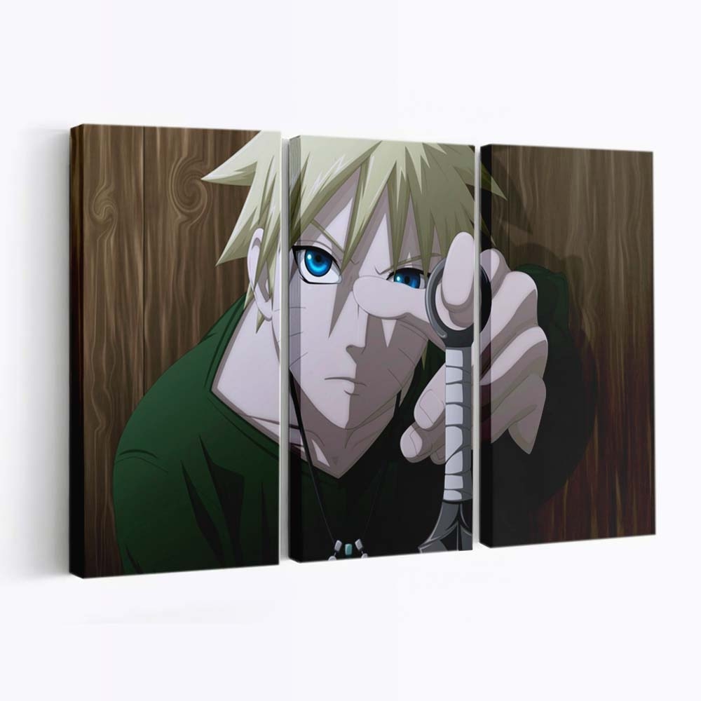 Anime Artwork Naruto Shippuuden Uzumaki Naruto Blue Eyes Black Hair - Anime Wandbild - Leinwandbild animeartworknaruto shippuudenuzumaki narutoblue eyesblack hair