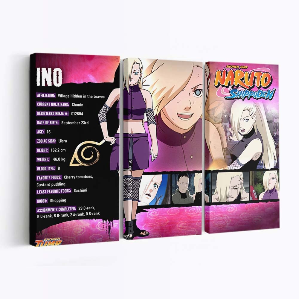 Anime Cartoon Comics Girl Hair Yamanaka Ino - Anime Wandbild - Leinwandbild animecartooncomicsgirlhairyamanaka ino