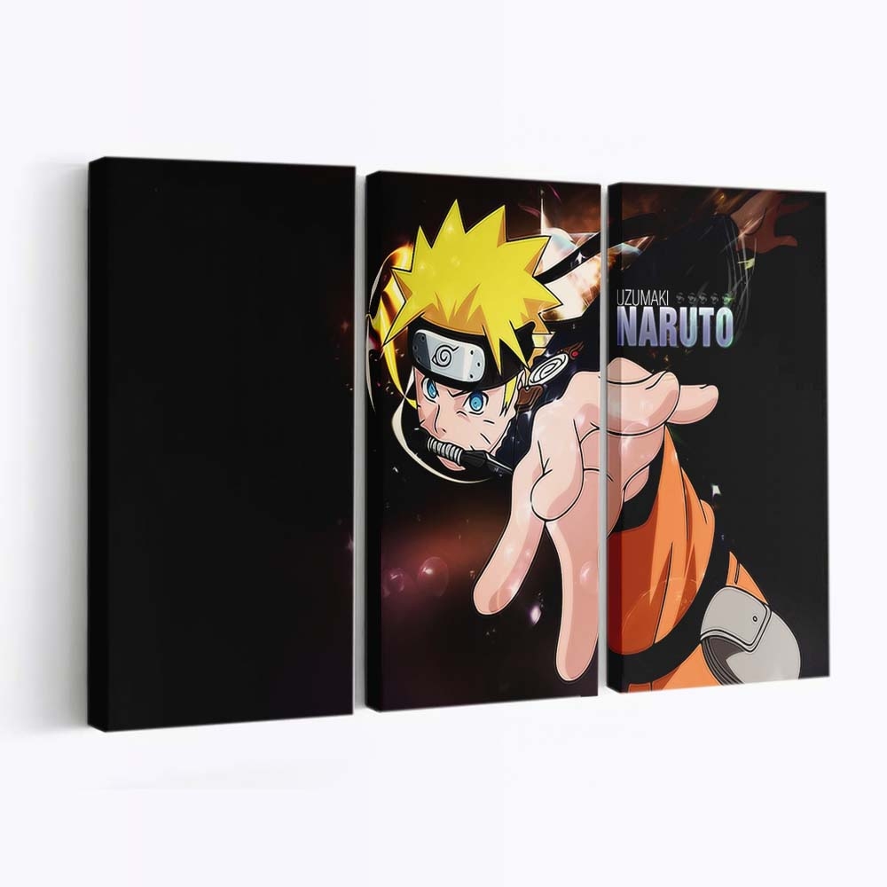 Anime Cartoon Comics Naruto Ninja - Anime Wandbild - Leinwandbild animecartooncomicsnarutoscreenshotninja