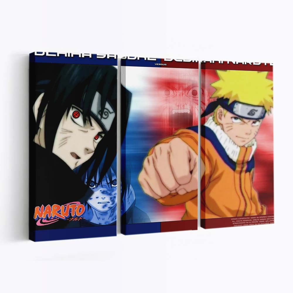 Anime Cartoon Naruto Shippuuden Uzumaki Naruto Uchiha Sasuke Comics - Anime Wandbild - Leinwandbild animecartoonnaruto shippuudenuzumaki narutouchiha sasukecomics