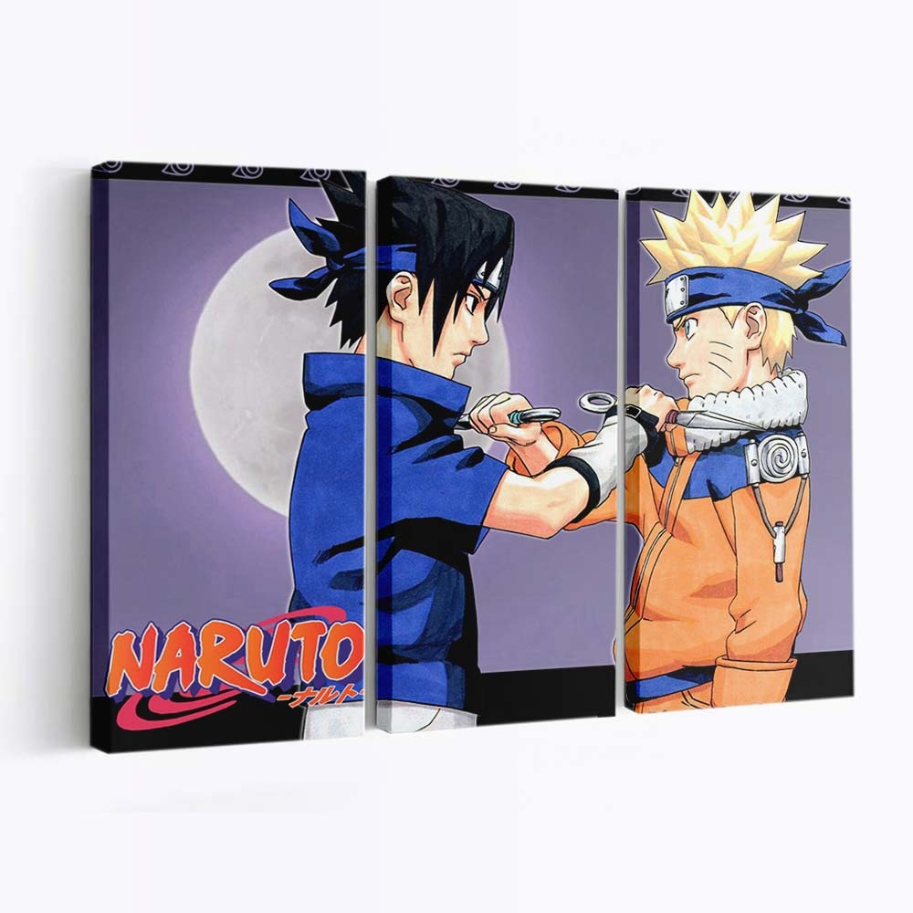 Anime Cartoon Naruto Shippuuden Uzumaki Naruto Uchiha Sasuke Comics - Anime Wandbild - Leinwandbild animecartoonnaruto shippuudenuzumaki narutouchiha sasukecomics 0001