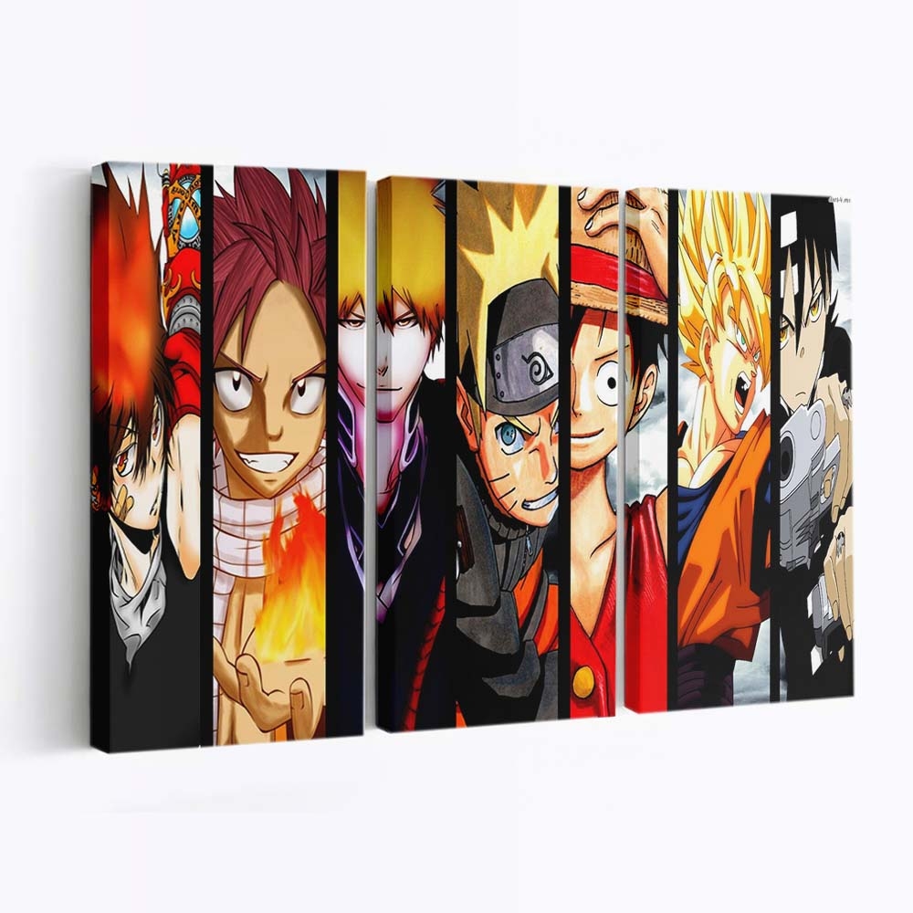 Anime Characters Ball Bleach Boys - Anime Wandbild - Leinwandbild animecharacters1920x1200