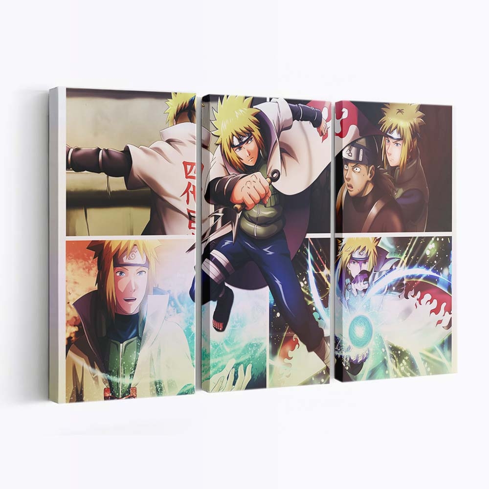 Anime Collage Dinocozero Anime Boys Naruto Anime Namikaze Minato - Anime Wandbild - Leinwandbild animecollagedinocozeroanime boysnaruto animenamikaze minato