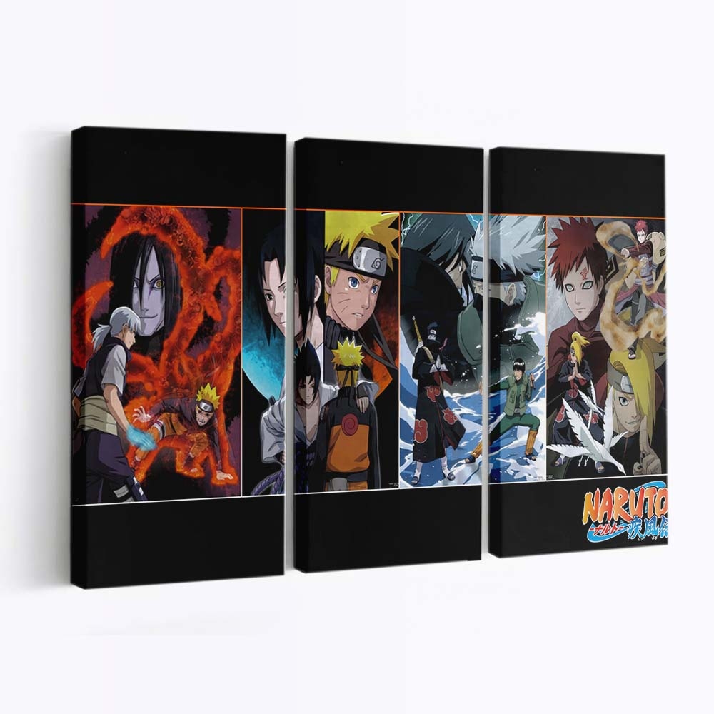 Anime Hatake Kakashi Naruto Shippuuden Uzumaki Naruto Uchiha Sasuke Comics - Anime Wandbild - Leinwandbild animehatake kakashinaruto shippuudenuzumaki narutouchiha sasukecomics