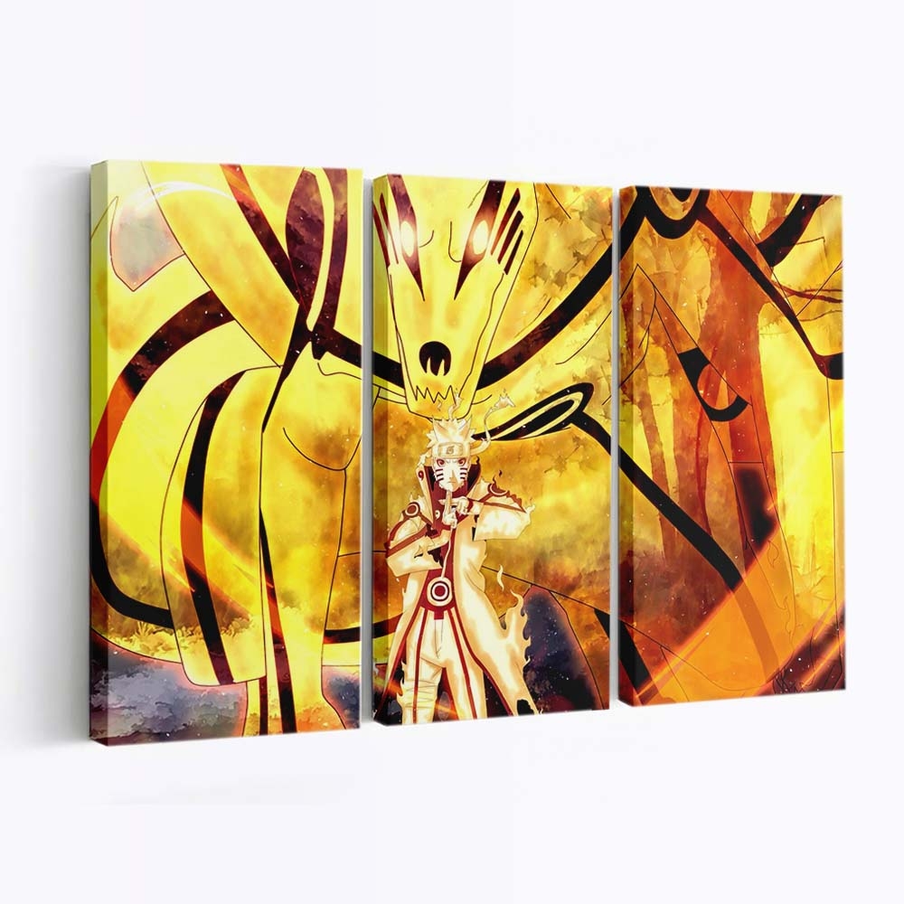 Anime Yellow Mythology Art Color - Anime Wandbild - Leinwandbild animeillustrationyellowmythologyartcolor