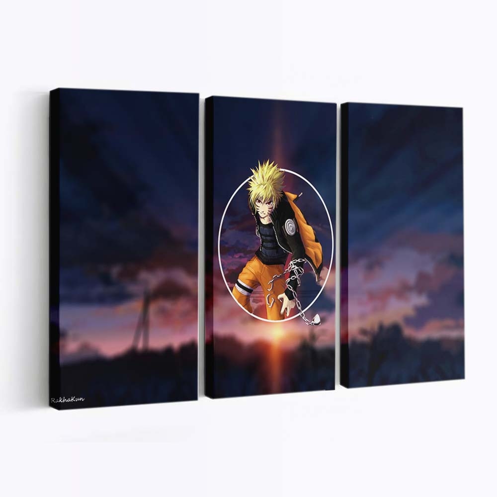 Anime Landscape Sunset Night Anime Boys Nature - Anime Wandbild - Leinwandbild animelandscapesunsetnightanime boysnature