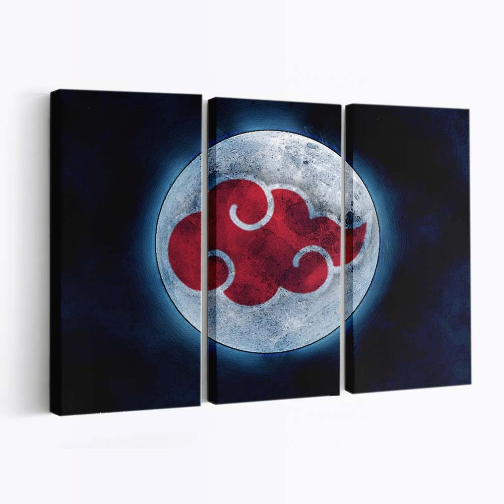 Anime Love Red Naruto Shippuuden Circle Akatsuki - Anime Wandbild - Leinwandbild animeloverednaruto shippuudencircleakatsuki